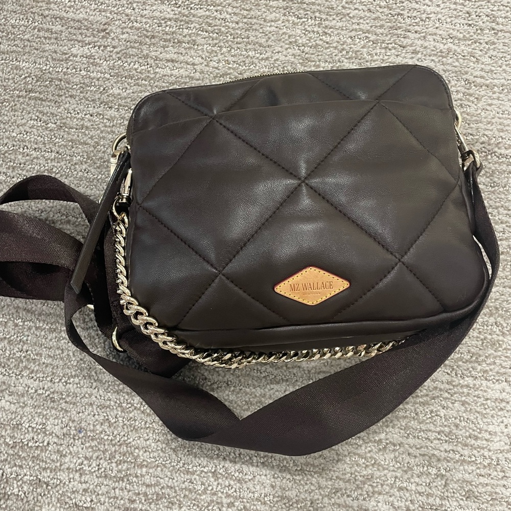MZ Wallace Madison leather Quilted Crossbody Bag